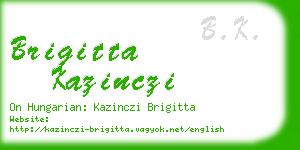 brigitta kazinczi business card